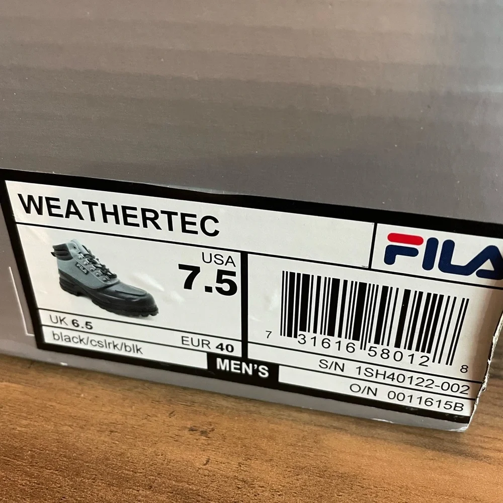 Fila Black Weathertec Hiking Boots - Picture 3 of 8